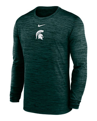 Мужская футболка Michigan State Sideline Velocity Nike Dri-FIT College Long-Sleeve