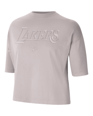 Женская футболка Los Angeles Lakers Courtside Essential Nike NBA Boxy