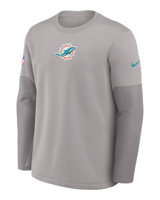 Мужская футболка Miami Dolphins Scripted To Win Sideline Coach Nike Therma-FIT NFL Long-Sleeve