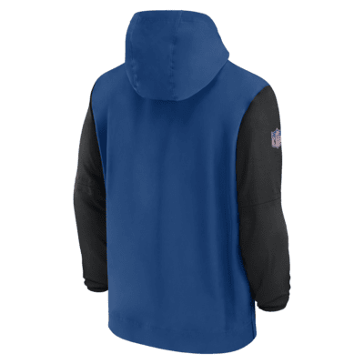 Indianapolis Colts Sideline Pre-Game Player Men's Nike NFL 1/2-Zip Hooded Jacket