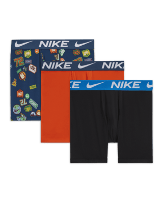 Подростковые  Nike Dri-FIT Essentials Big Kids' Printed Boxer Briefs (3-Pack)