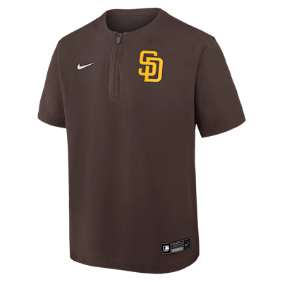 San Diego Padres Authentic Collection Men's Nike Dri-FIT MLB 1/4-Zip Short-Sleeve Windshirt