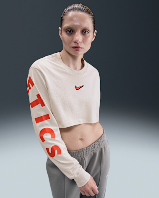 Женская футболка Nike Sportswear Oversized Long-Sleeve Cropped