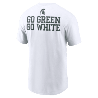 Playera universitaria Nike para hombre Michigan State Spartans Blitz