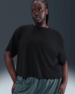 Женские шорты Nike One Relaxed Dri-FIT Cropped Short-Sleeve Top (Plus Size)