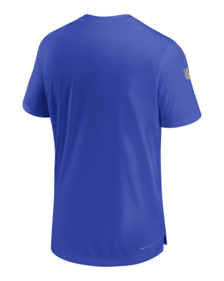 Nike Men's Dri-Fit Sideline Velocity (NFL Los Angeles Rams) Long-Sleeve T-Shirt in Blue, Size: Small | 00KX4NP95-078