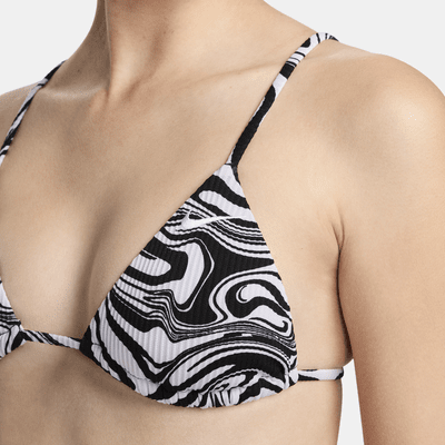 Prenda superior de bikini con correas para mujer Nike Swim Swirl