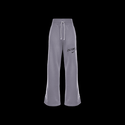 Pants con logotipo de piernas anchas y tiro alto para mujer Nike Sportswear Phoenix Fleece