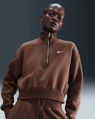 Женский свитшот Nike Sportswear Phoenix Fleece 1/4-Zip Cropped