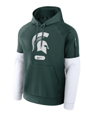 Мужское худи Michigan State Spartans Fitness Men’s Nike Therma College Pullover Hoodie для тренировок