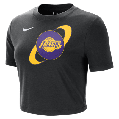 Playera Nike de la NBA slim y cropped para mujer Los Angeles Lakers Courtside