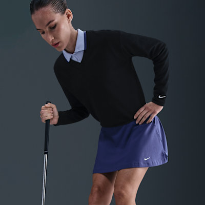 Nike Women's V-Neck Long-Sleeve Golf Top