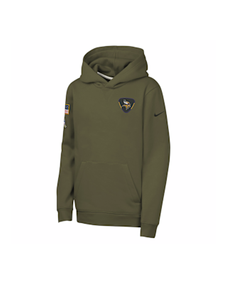 Детское худи Nike Club Fleece NFL Minnesota Vikings Big Kids' "Salute to Service" Pullover Hoodie