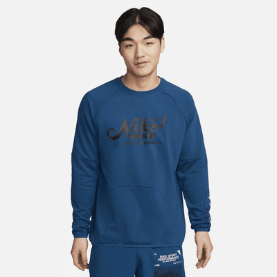 Nike メンズDri-FIT フリース フィットネス クルーネック トップ