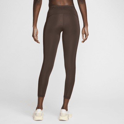 Leggings con paneles de malla de tiro medio de 7/8 para mujer Nike Pro