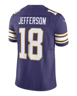 Youth Nike Justin Jefferson Purple Minnesota Vikings Game Jersey Size: Large