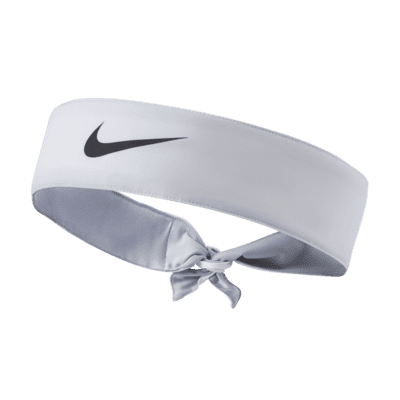 Bandeau tennis à nouer Nike Headband Premier - Coloris blanc et bleu