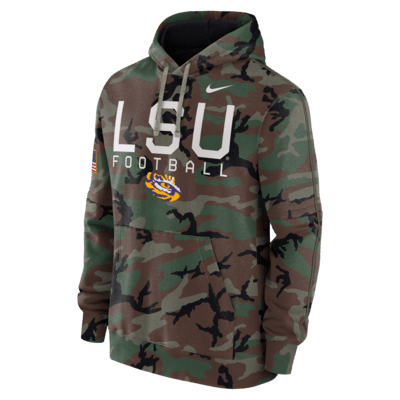 LSU Tigers Military Appreciation Club Men’s Nike College Pullover Hoodie