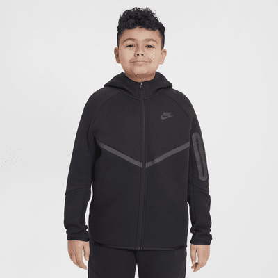 Nike Sportswear Tech Fleece hoodie met rits over de hele lengte voor kids (ruimere maten)