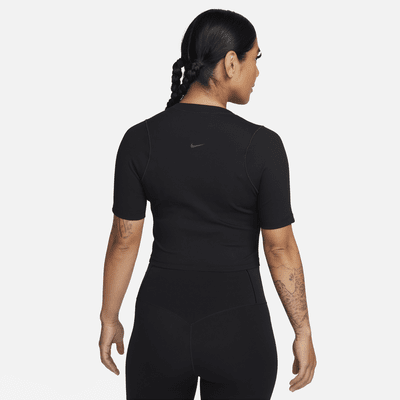 Nike Zenvy Rib Crop top de màniga curta Nike Dri-FIT - Dona