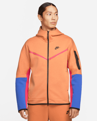 orange nike fleece jacket