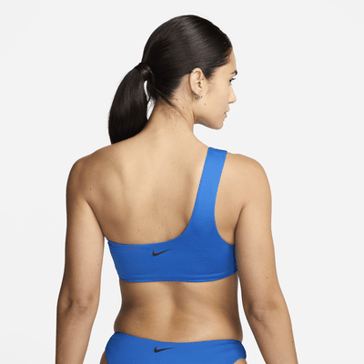 Top de bikini asimétrico para mujer Nike Swim Essential