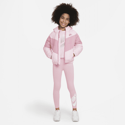 Giacca puffer con cappuccio e motivo a V Nike – Bambino/a
