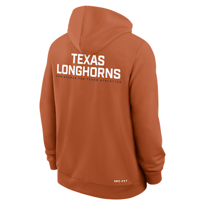 Sudadera con gorro universitaria Nike Dri-FIT de cierre completo para hombre Texas Sideline
