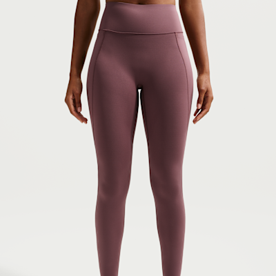 Leggings de cintura alta sin costura delantera de largo completo para mujer Nike Universa