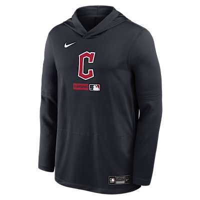 Cleveland Guardians Authentic Collection Men's Nike Dri-FIT MLB Long-Sleeve Hooded Top from Nike - $80
