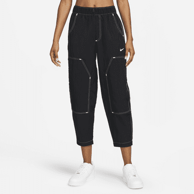 Pantalones de tiro alto de tejido Woven para mujer Nike Sportswear Swoosh.  Nike.com