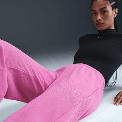 Nike Sportswear Chill Terry-sweatpants i french terry med mellemhøj talje og åben kant til kvinder