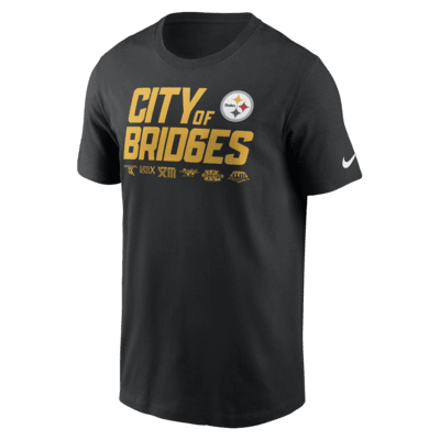 Pittsburgh Steelers Men T-shirt Black Cotton All Sizes S to 3XL