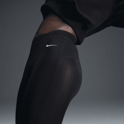 Nike Pro Leggings de 7/8 talle medio con paneles de malla - Mujer