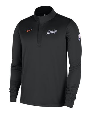 Мужские  Phoenix Suns City Edition Nike Dri-FIT 1/2-Zip Long-Sleeve Top