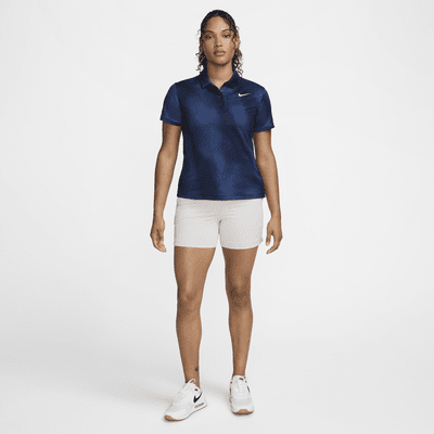 Polo de golfe estampado de manga curta Dri-FIT Nike Victory para mulher