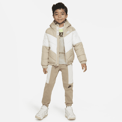 Nike Little Kids' Hooded Chevron Puffer Jacket