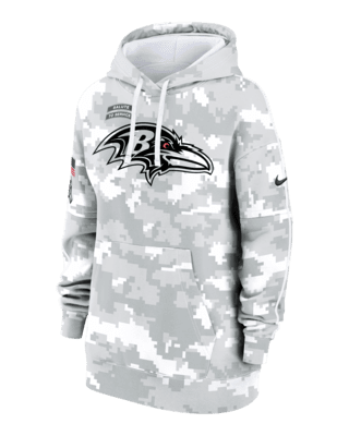 Женское худи Baltimore Ravens Salute to Service Primary Edge Club Nike NFL Pullover Hoodie