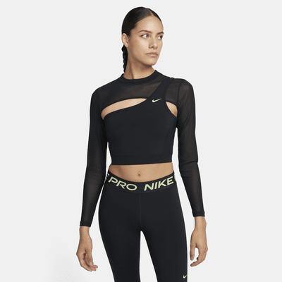 Nike Pro Women's Long-Sleeve Cropped Top. Nike UK