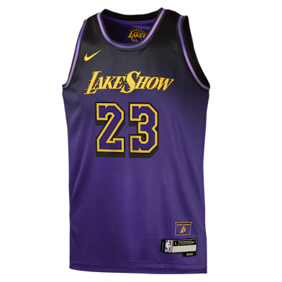 Jersey Nike Dri-FIT Swingman de la NBA para niños talla grande Lebron James Los Angeles Lakers 2024/25 City Edition