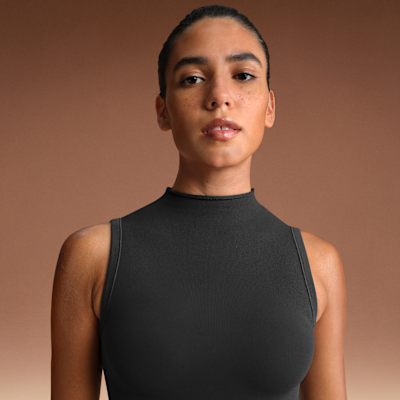 Bra de corte largo con cuello alto para mujer NikeSKIMS Vintage Seamless