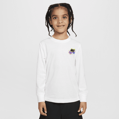 Playera de manga larga para niños talla pequeña Nike "Express Yourself"