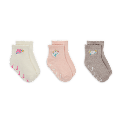 Nike Baby (12-24M) Flowral Gripper Socks (3 Pairs)