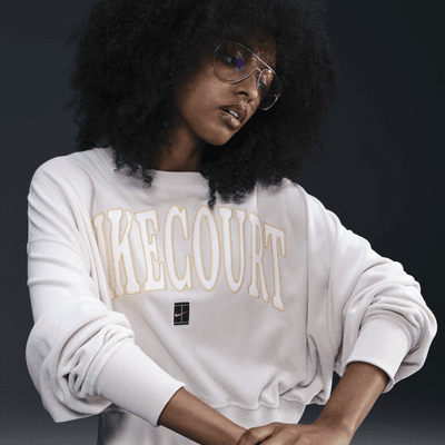 NikeCourt Heritage Women's Over-Oversized Crew-Neck Graphic Tennis Sweatshirt