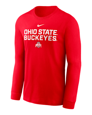Мужская футболка Ohio State Sideline Nike Dri-FIT College Long-Sleeve