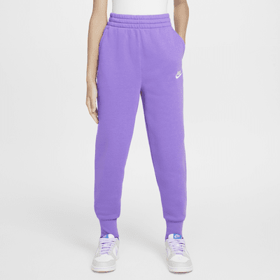 Pants ajustados de cintura alta para niñas talla grande Nike Sportswear Club Fleece