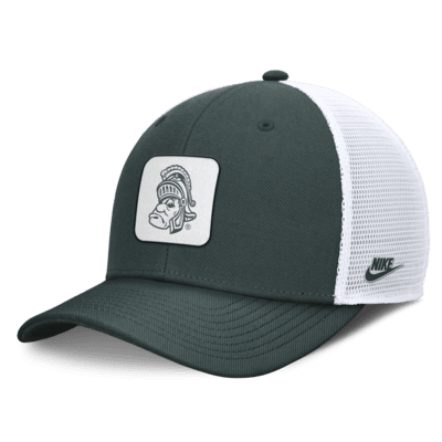 Gorra de rejilla universitaria Nike ajustable para hombre Michigan State Spartans Legacy Rise Mascot