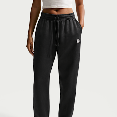 Pants con gráfico de tiro alto oversized para mujer Nike Sportswear Phoenix Fleece