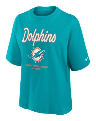 Женская футболка Miami Dolphins Essential Script Boxy Nike NFL