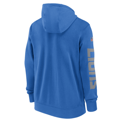 Detroit Lions Sideline Team Issue Club Men's Nike Full Zip Hoodie